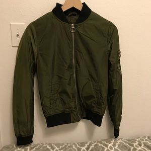 Olive green bomber